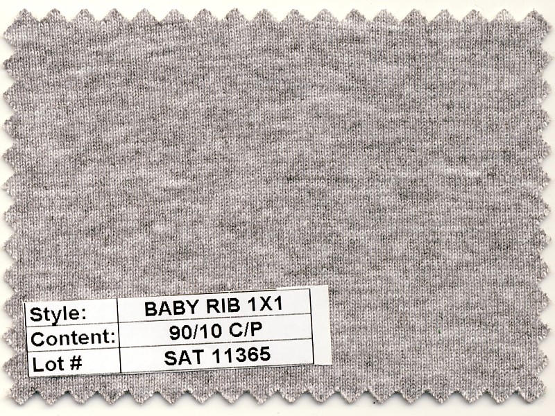 Baby Rib 1X1 90/10 Cotton Poly